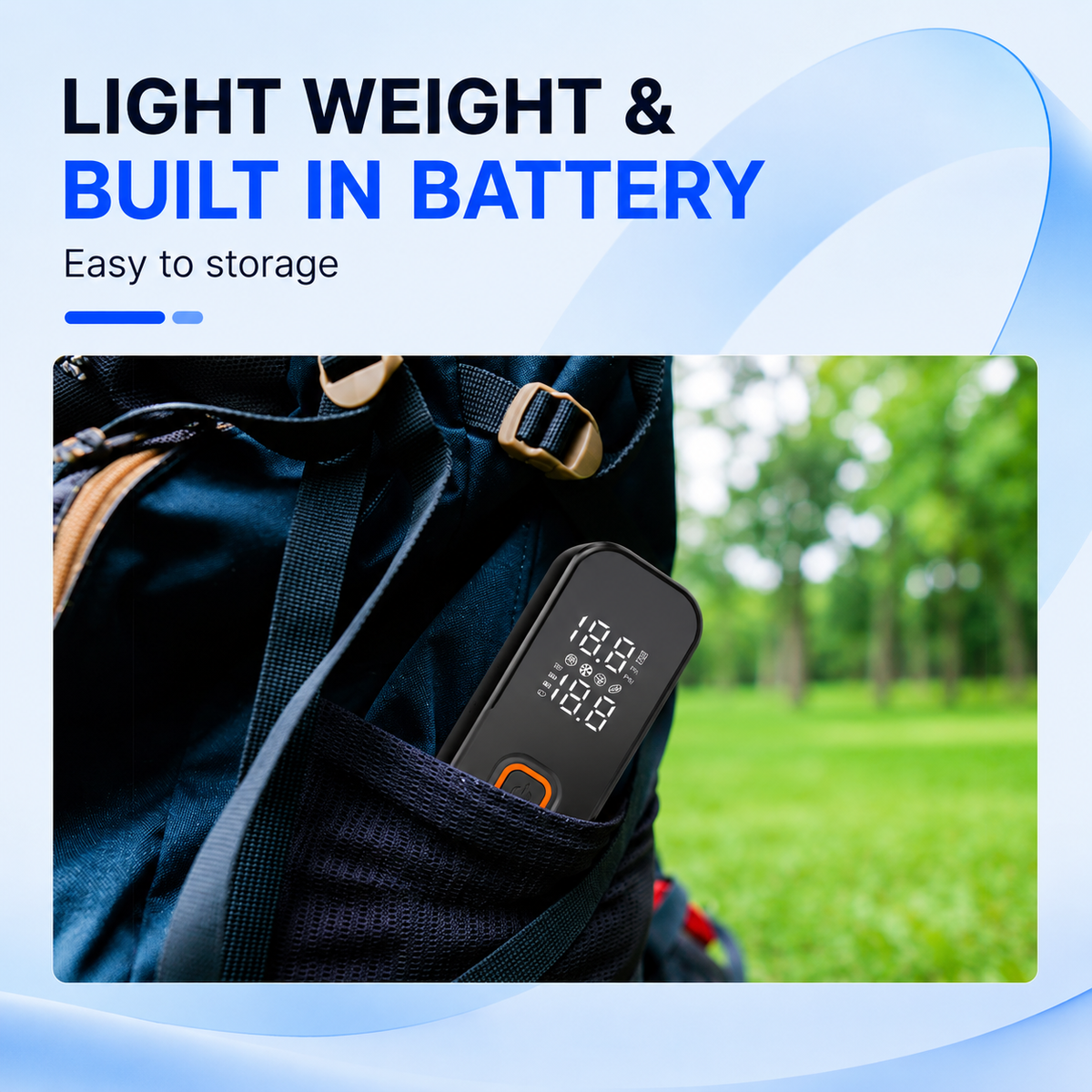 Portable Digital Air Pump – Rechargeable Bike & Ball Inflator