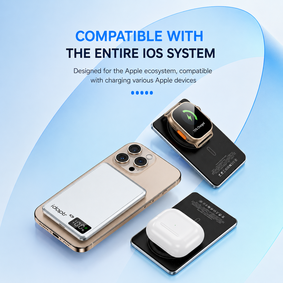 Ultra-Slim Magnetic Wireless Power Bank with LED Display
