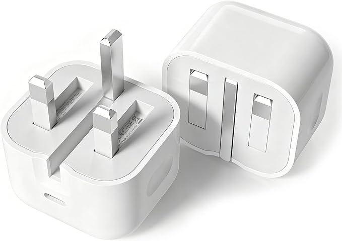 20W Foldable USB-C Fast Charger Bundle with 1m Braided Cable & Earbuds