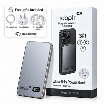 Ultra-Slim Magnetic Wireless Power Bank with LED Display