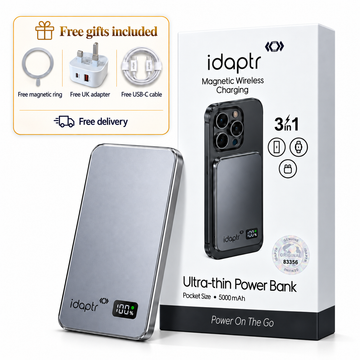Ultra-Slim Magnetic Wireless Power Bank with LED Display