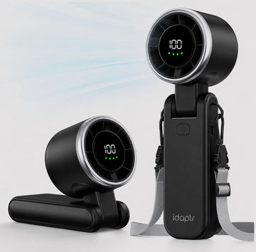 Portable Turbo Fan Rechargeable USB-C Handheld Desk Fan with 100 Speed Levels
