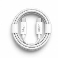 USB-C to USB-C Fast Charging 100W Braided Cable Pack – 1m & 2m White