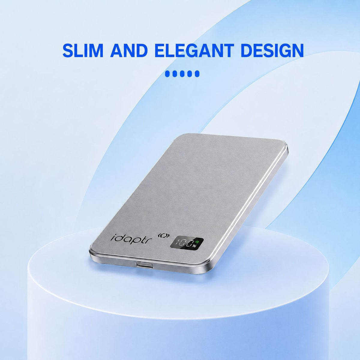 Ultra-Slim Magnetic Wireless Power Bank with LED Display