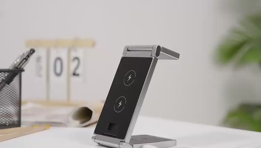 3-in-1 Wireless Charging Station – Black